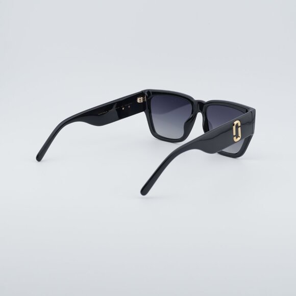 Marc Jacobs MARC 646/S 008A WJ Sunglasses Black Square Frame, Grey Lenses main image 4